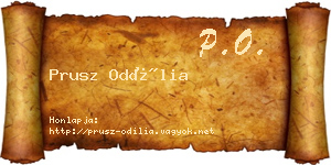 Prusz Odília névjegykártya